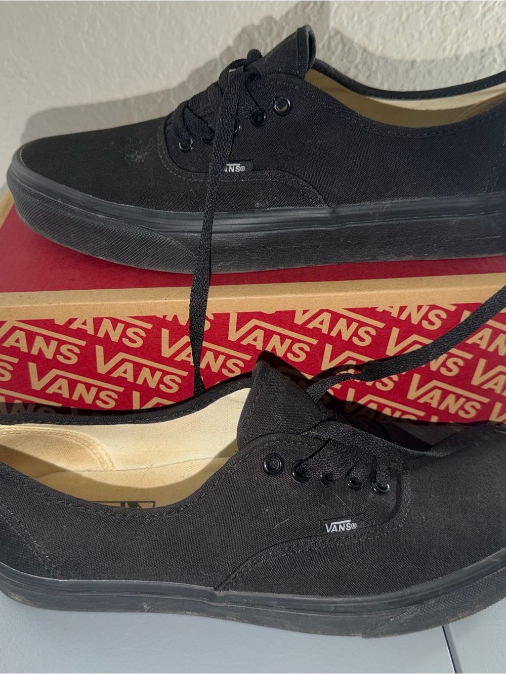 Vans Black Low-Top Canvas Sneakers